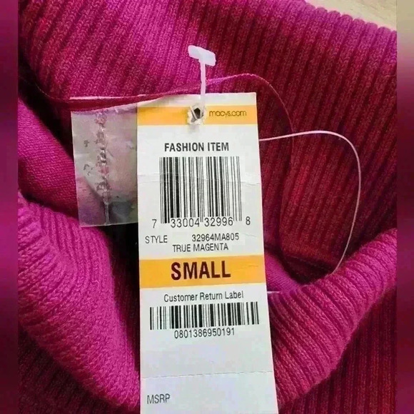 Style&co knit magenta cowl neck tunic top size small - Picture 8 of 8